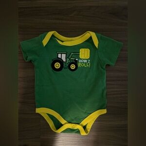 John Deere Green and Yellow Kids Bodysuit size 3/6M